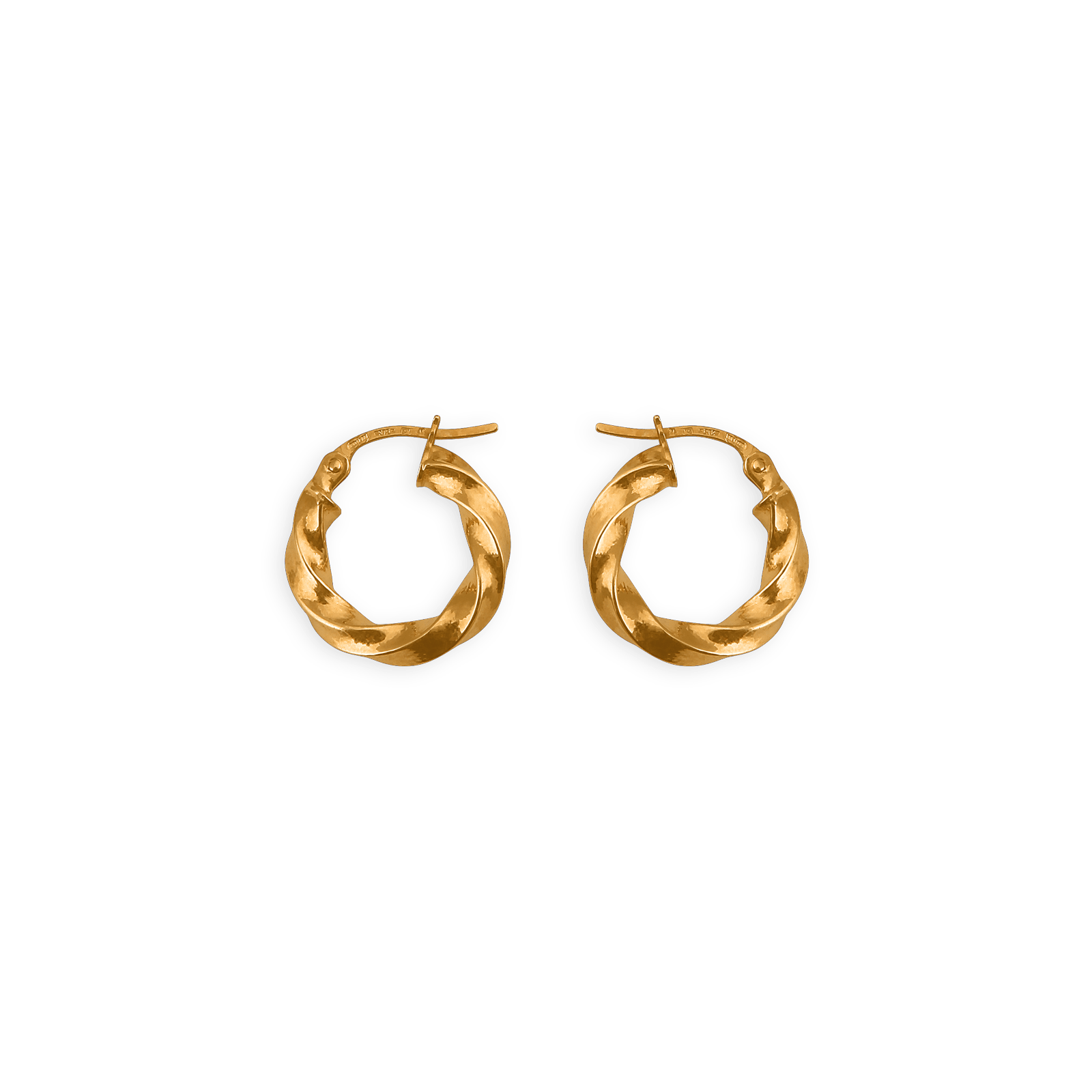 créoles or 9 carats torsadées 15mm