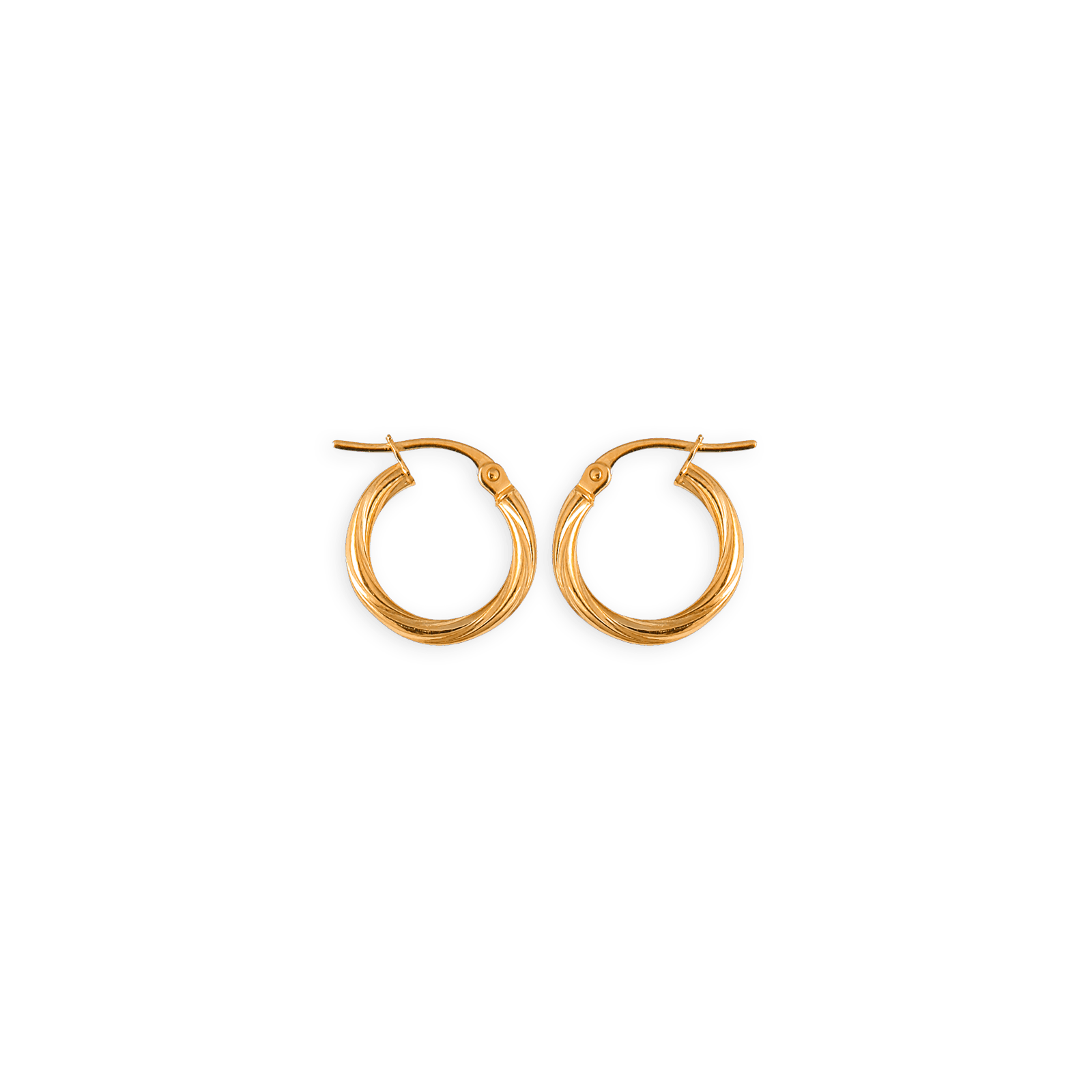 créoles or 9 carats torsadées 13mm