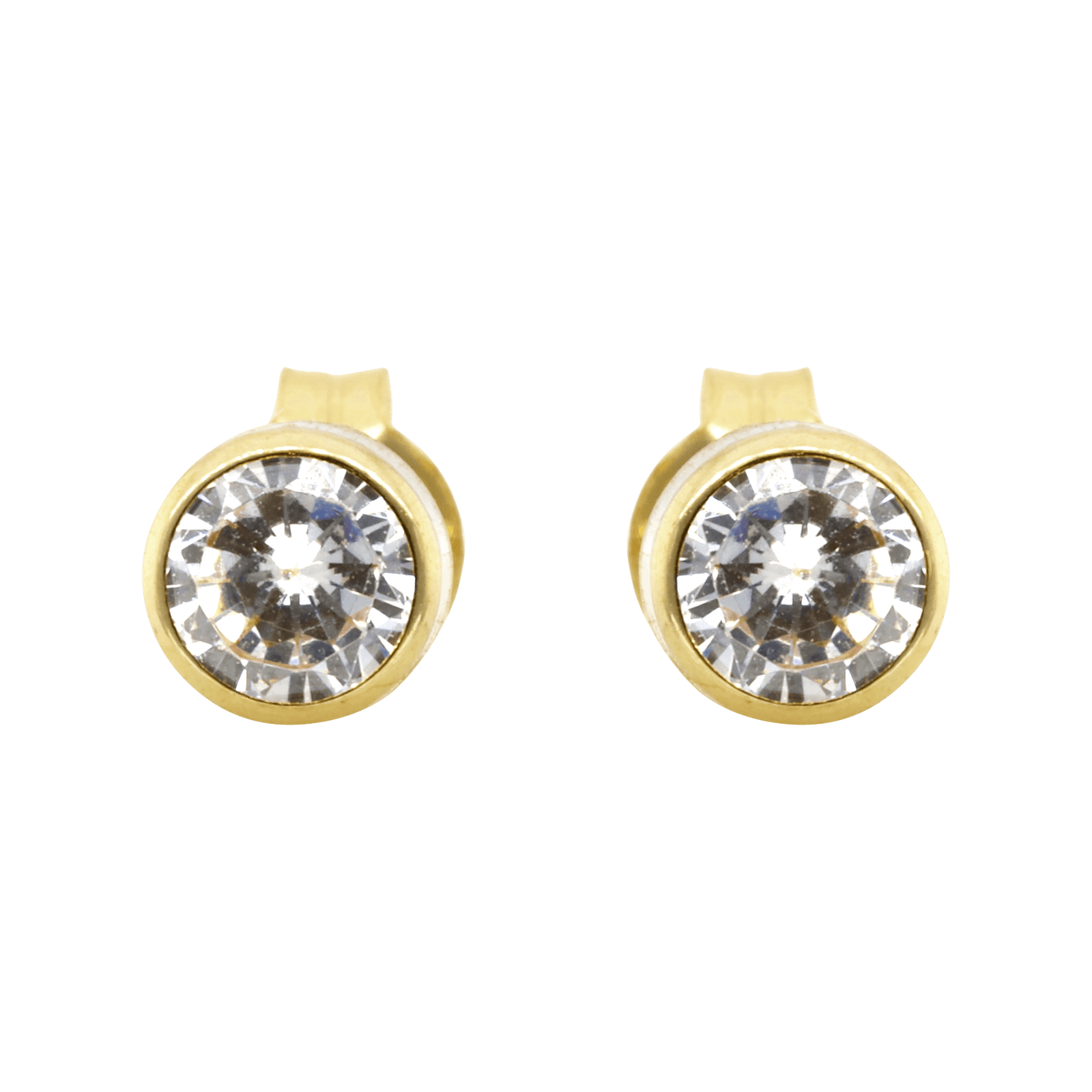 Boucles d'Oreilles Serti clos quatre millimètres