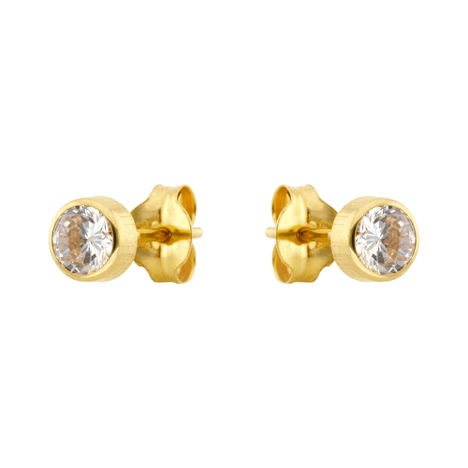 Boucles d'Oreilles Serti clos quatre millimètres