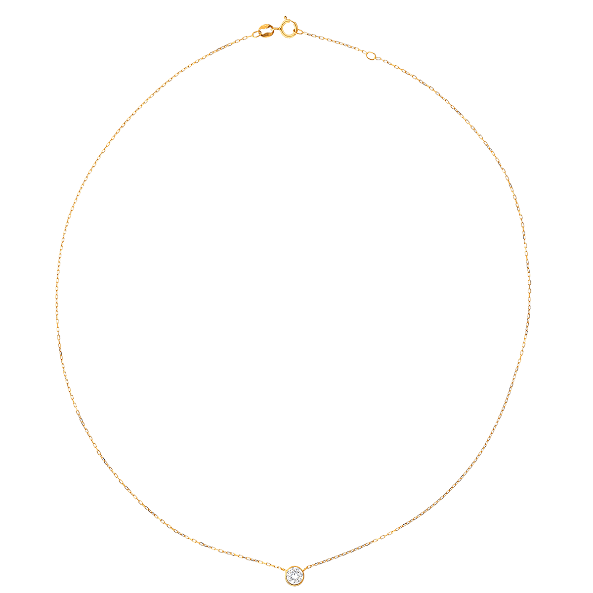 collier plaque fine divers centre serti oxyde de zirconium 5mm 40+2cm