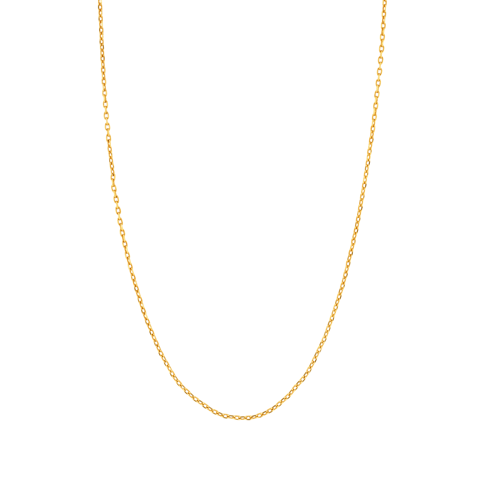 Collier Chaîne Plaqué Or Forçat Diamanté 40cm