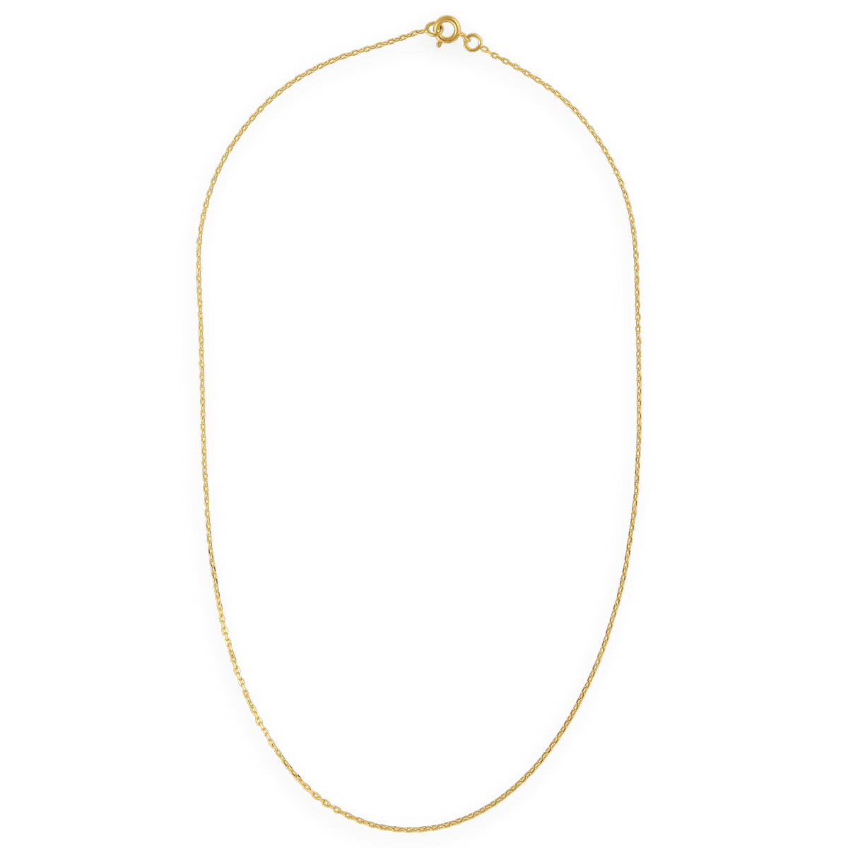 Collier Chaîne Plaqué Or Maille Forçat Limé 1.5mm 45cm