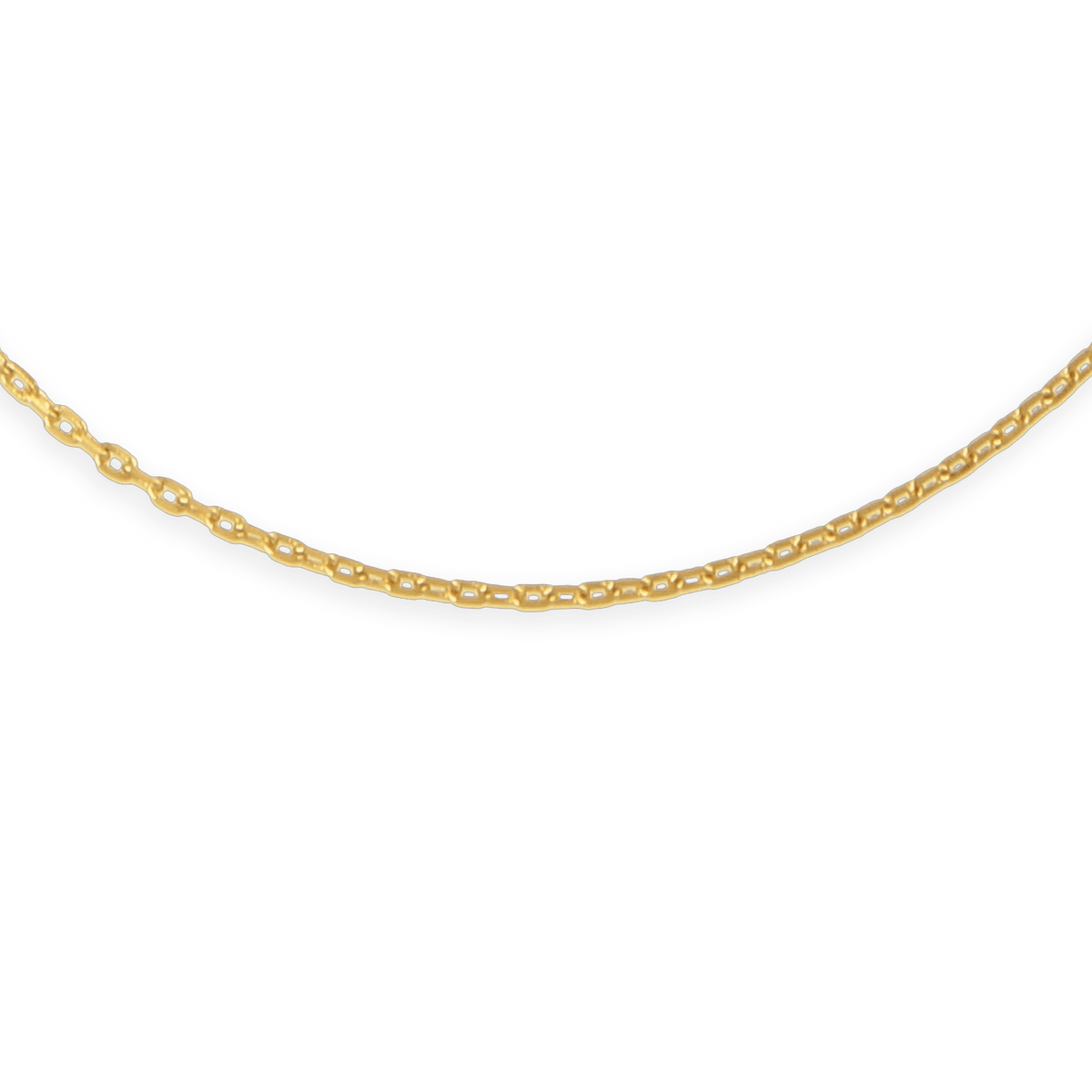Collier Chaîne Plaqué Or Maille Forçat Limé 1.5mm 45cm