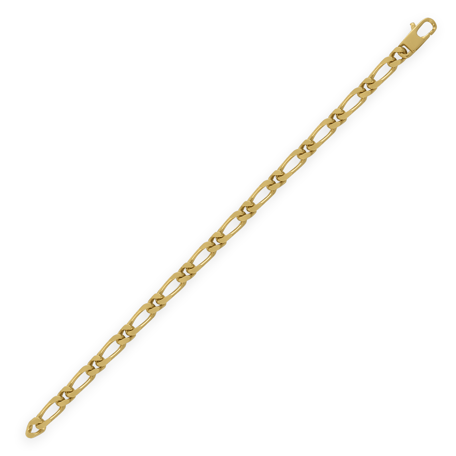 Bracelet Plaqué Or Maille Alternée