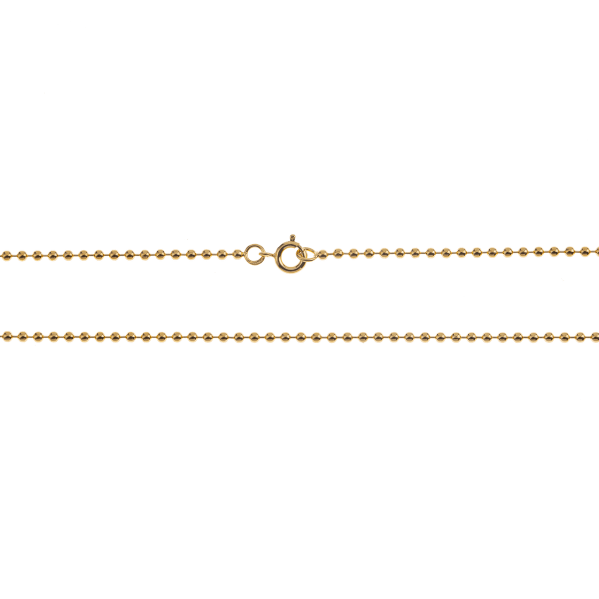 Collier Plaqué Or Maille Boules 2mm 45cm