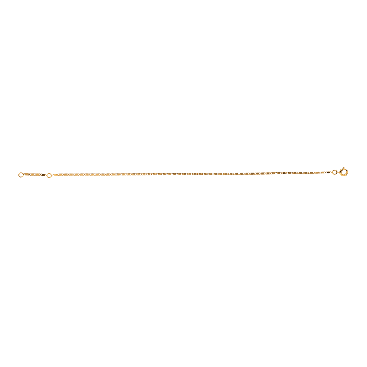 Chaîne Cheville Plaqué Or Maille Chemin De Fer 1.6mm 23 à 25cm
