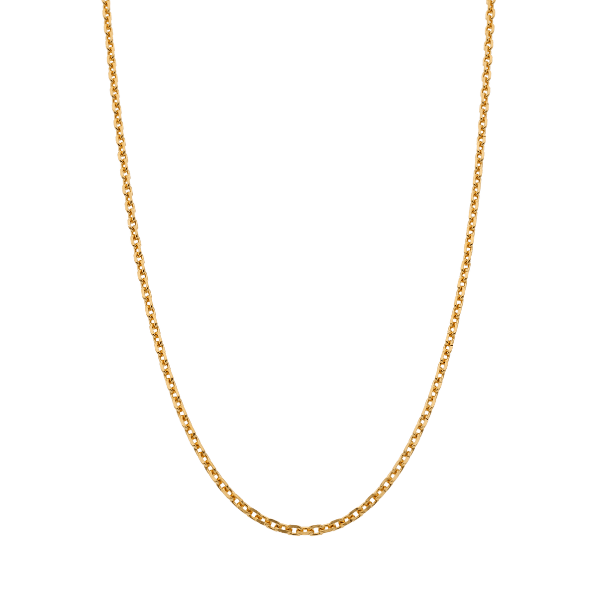 Collier Chaîne Plaqué Or Maille Forçat Limé 2.6mm 50cm