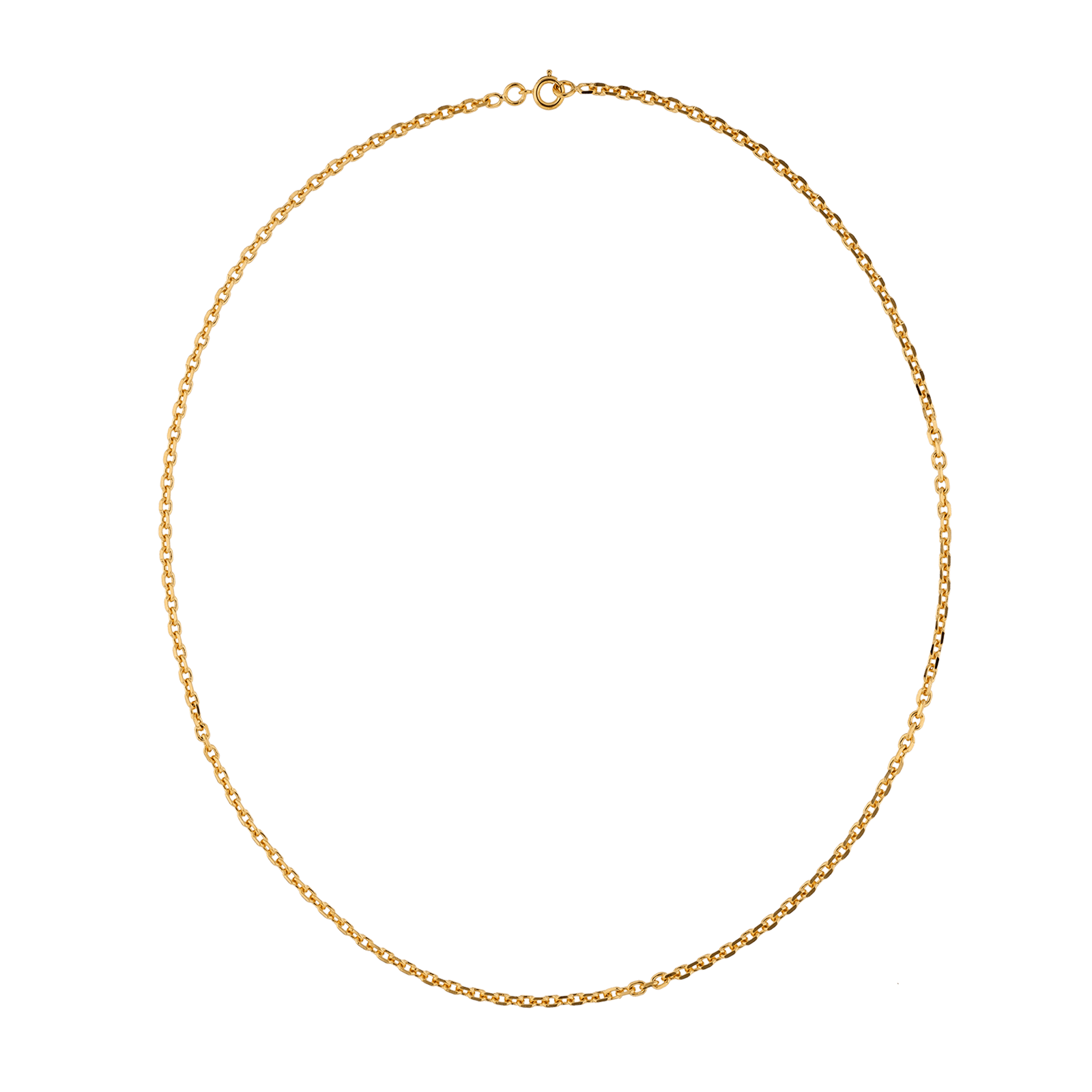 Collier Chaîne Maille Forçat Limé 2.6mm 50cm Plaqué Or