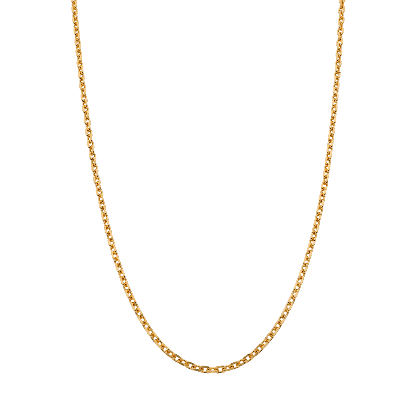 Collier Chaîne Maille Forçat Limé 3.5mm 60cm Plaqué Or