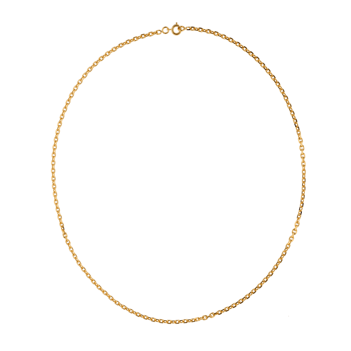 Collier Chaîne Plaqué Or Maille Forçat Limé 3.5mm 60cm