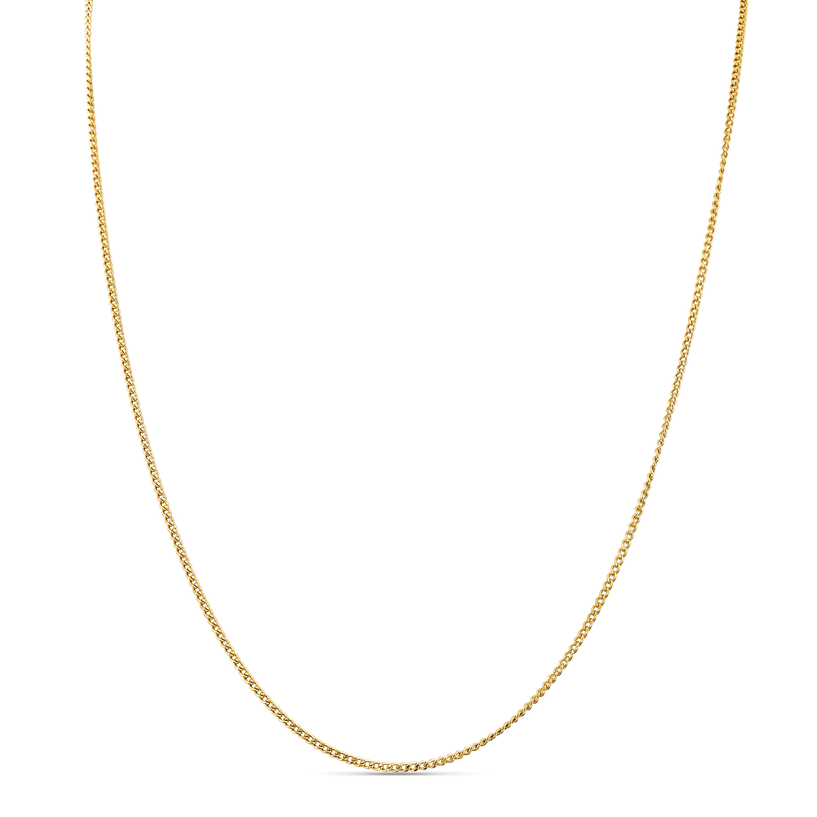Collier Chaîne Maille Gourmette Limée 1.3mm 45cm