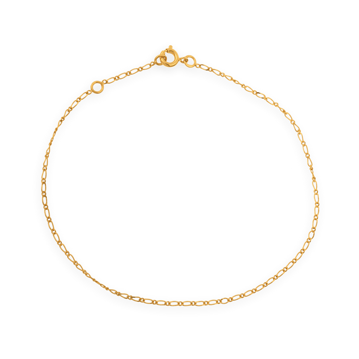 Chaîne Cheville Plaqué Or 23 à 25cm Maille Cheval 1.1mm