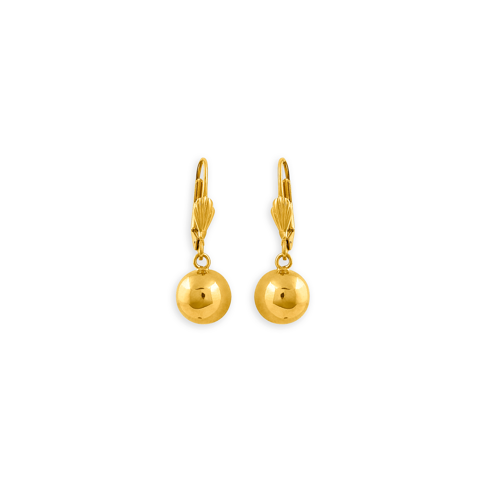 Boucles D'oreilles Plaqué Or Pendant 30mm Au Total Grain D'or 10mm