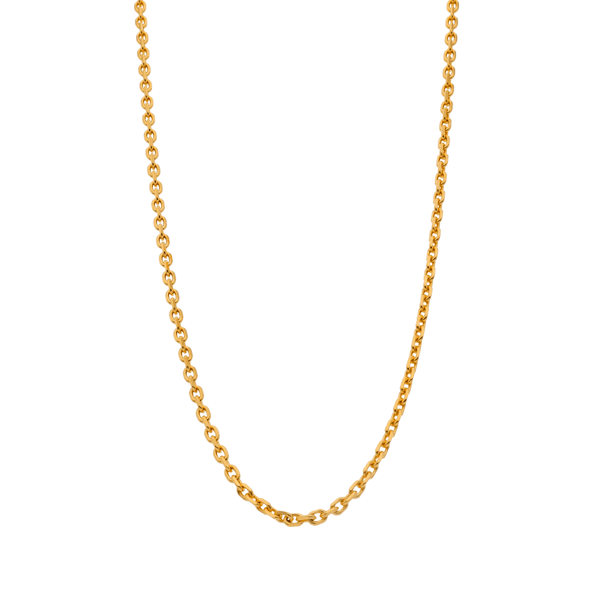 Collier Chaîne Plaqué Or Maille Forçat Limé 2.6mm 55cm