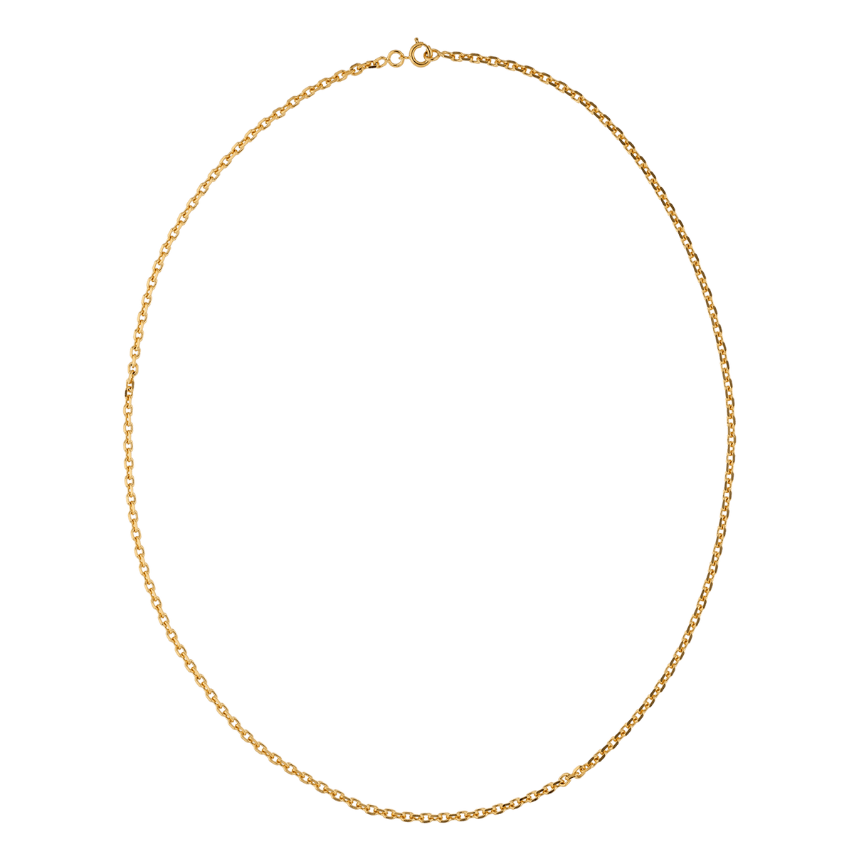 Collier Chaîne Plaqué Or Maille Forçat Limé 2.6mm 55cm