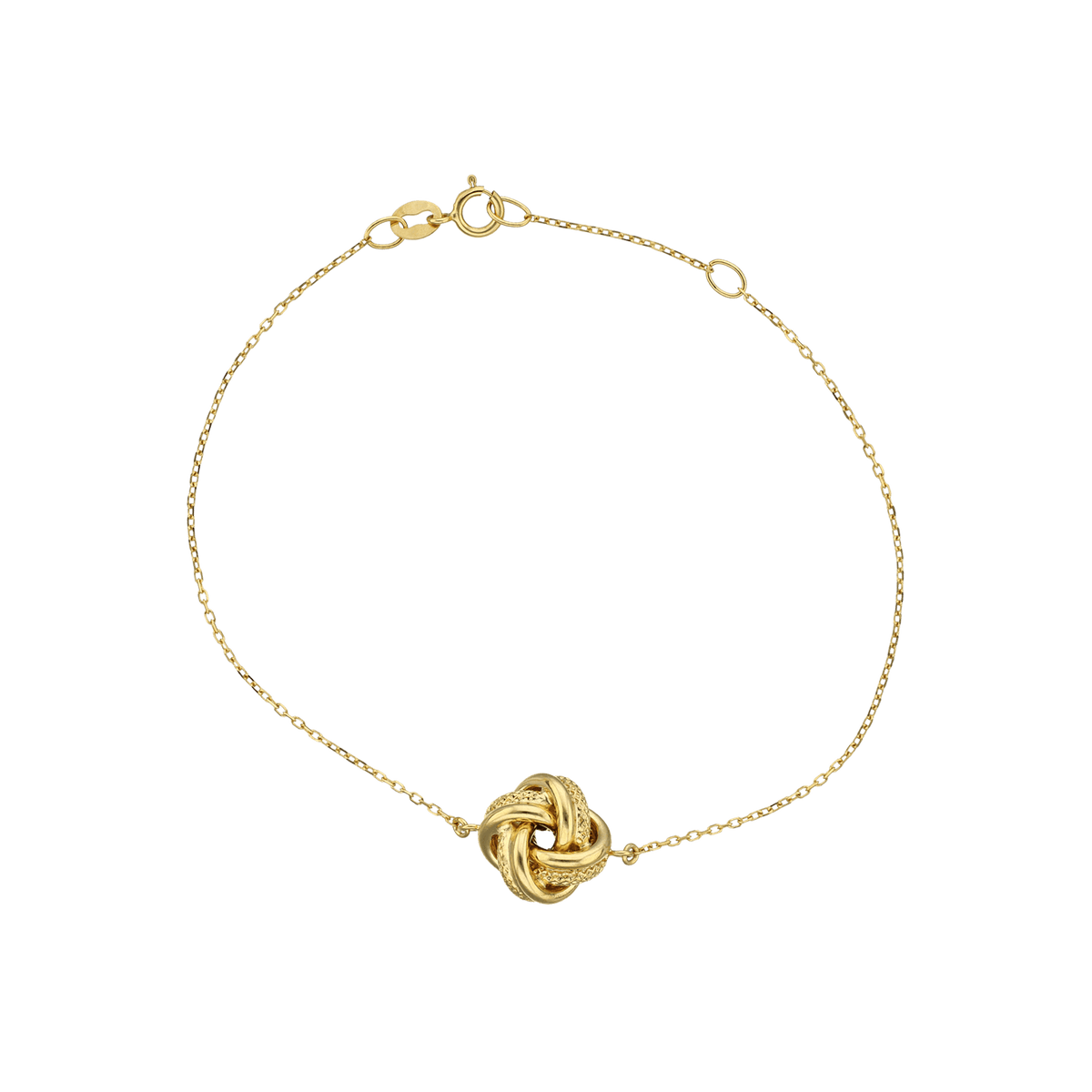 bracelet 1 noeud lisse & Godron 18,5cm