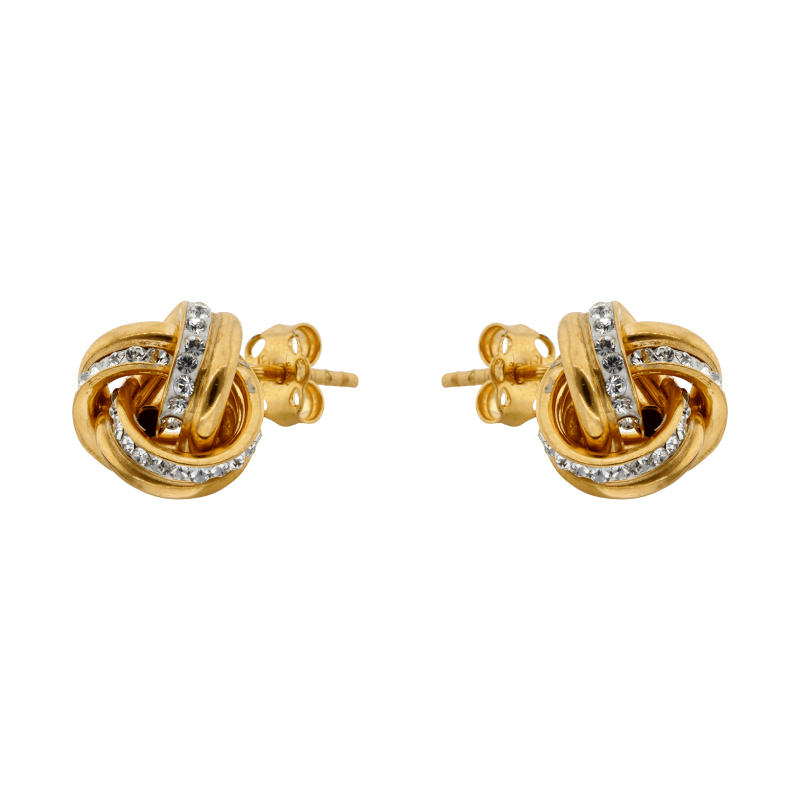 Boucles d'Oreilles Nœud Oxyde de Zirconium plus Lisse