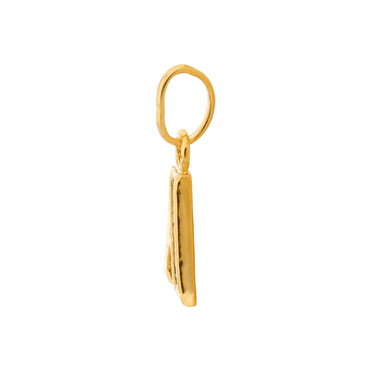 Pendentif Plaqué Or Lettre A Zirconium 11*22cm Avec Bélière