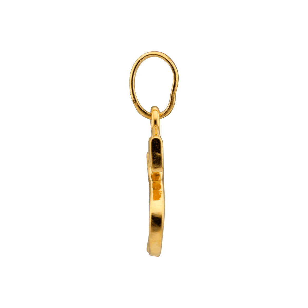 Pendentif Plaqué Or Lettre S Zirconium 11*22cm Avec Bélière