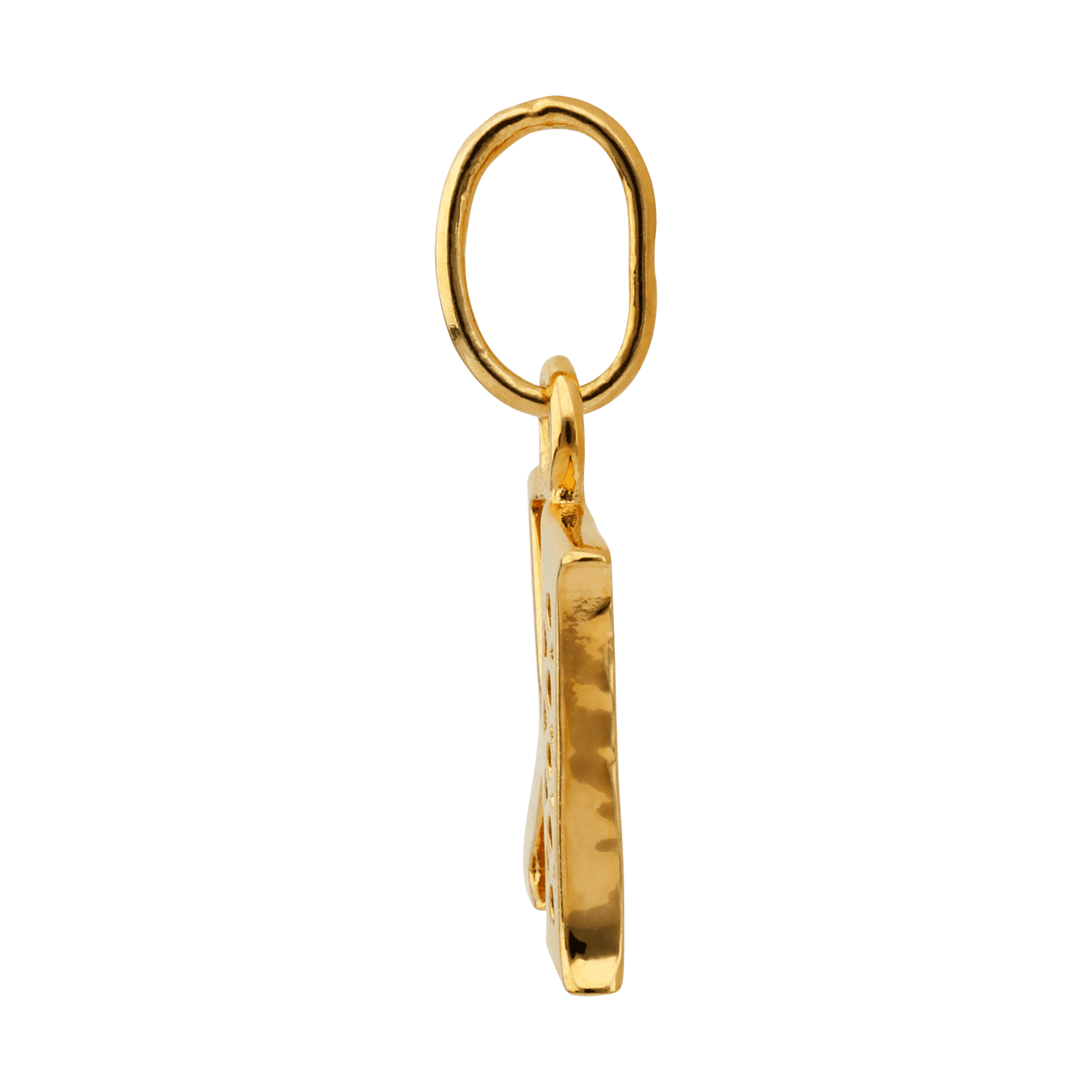 Pendentif Lettre K Zirconium 13*21mm Plaqué Or