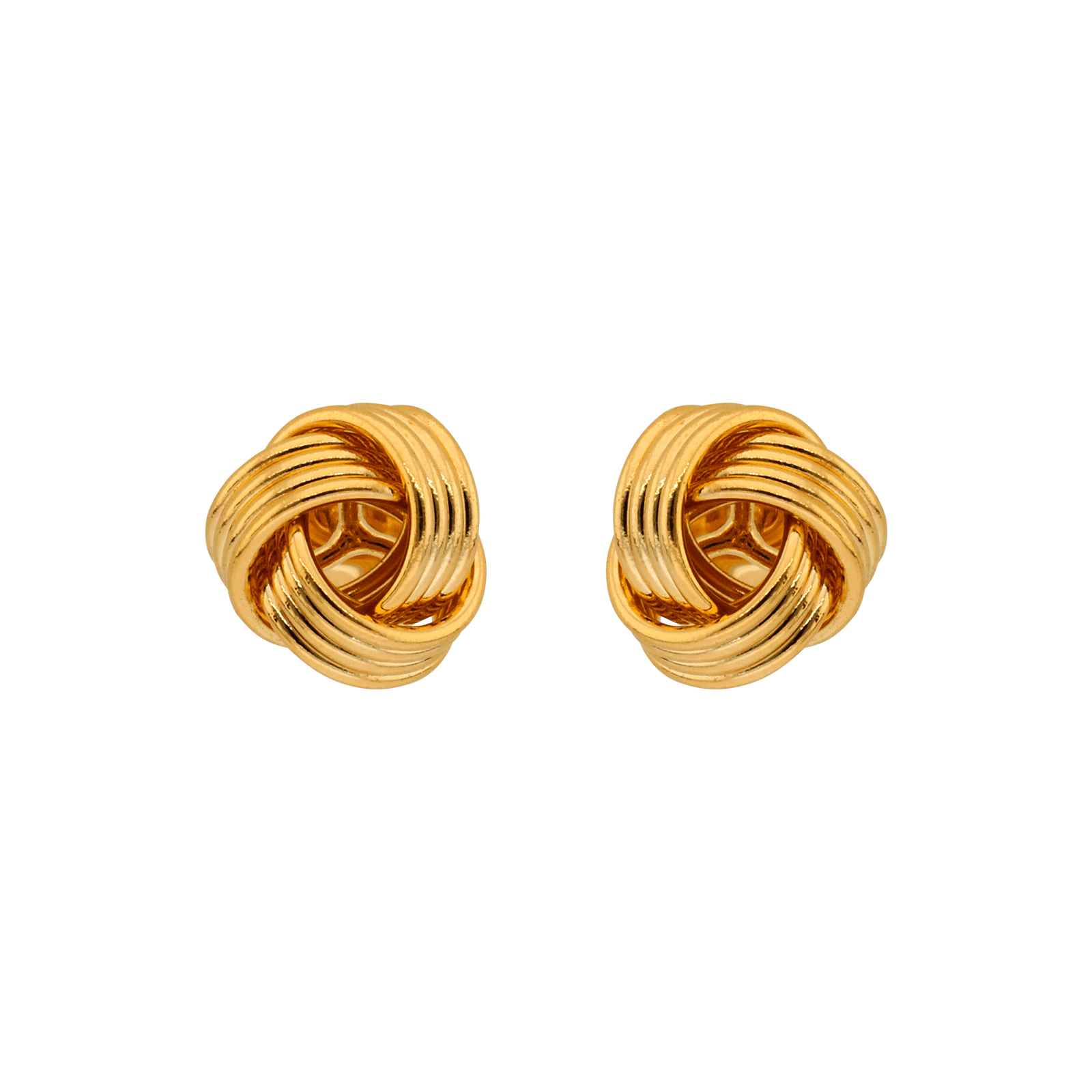 Boucles D'oreilles Nœud 8mm Plaqué Or
