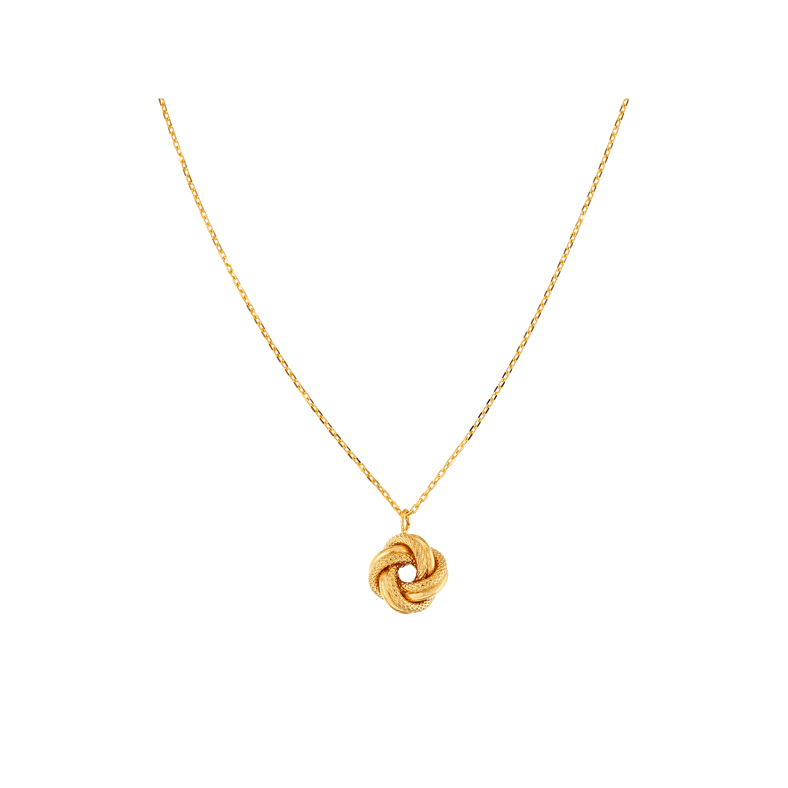 Collier nœud lisse et godronné 45 centimètres