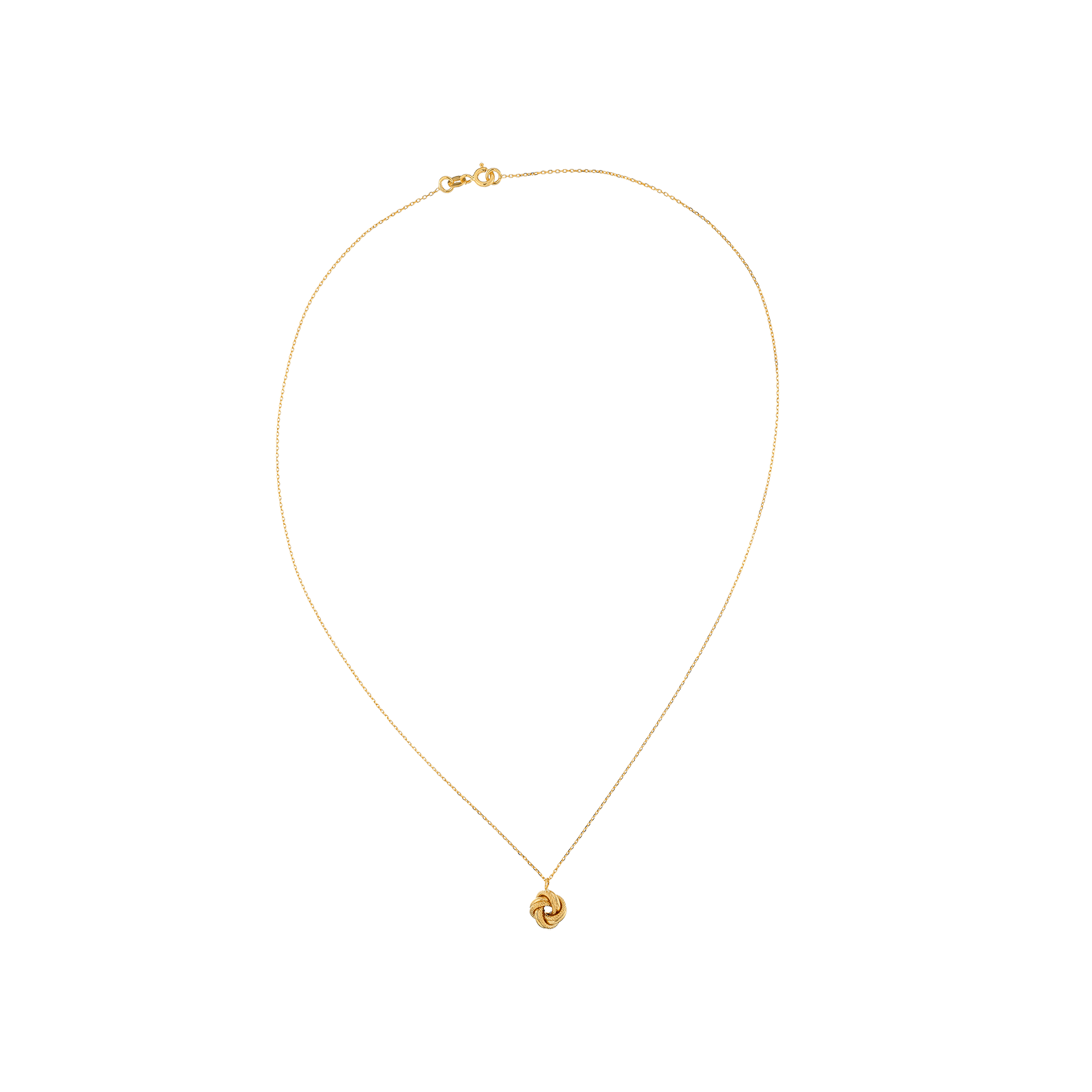 Collier nœud lisse et godronné 45 centimètres