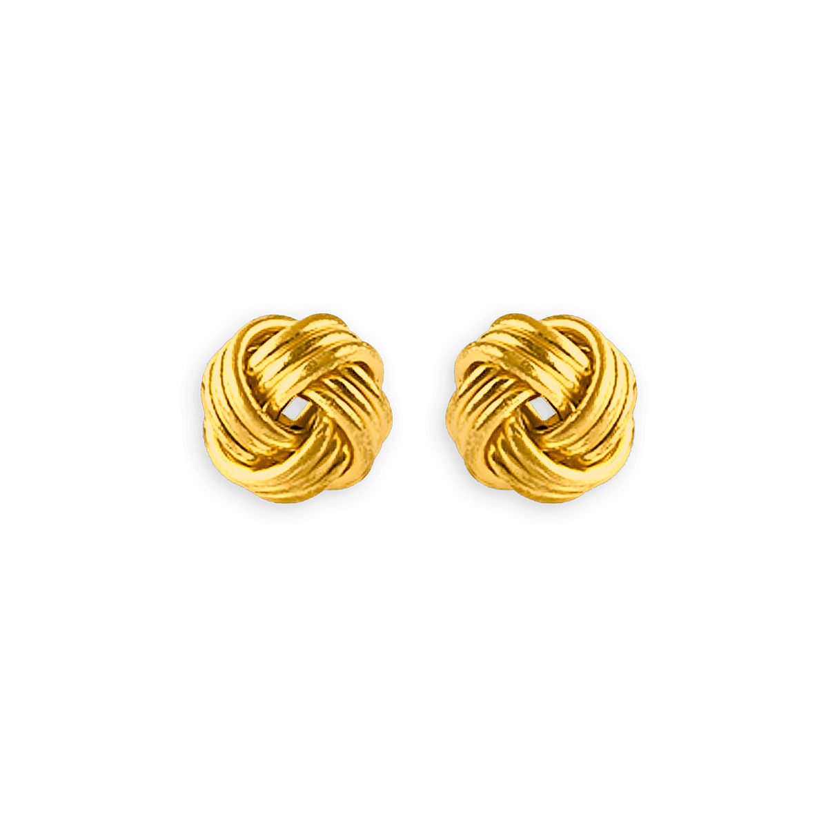 Boucles D'oreilles Or 375 Nœud Fantaisie 11mm