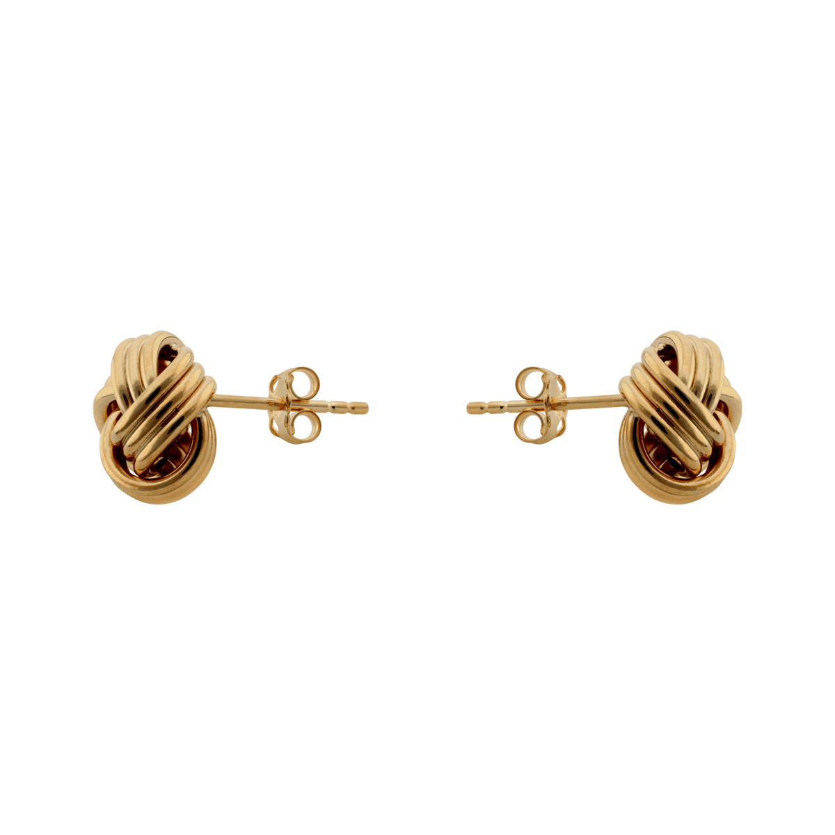 Boucles D'oreilles Or 375 Nœud Fantaisie 11mm