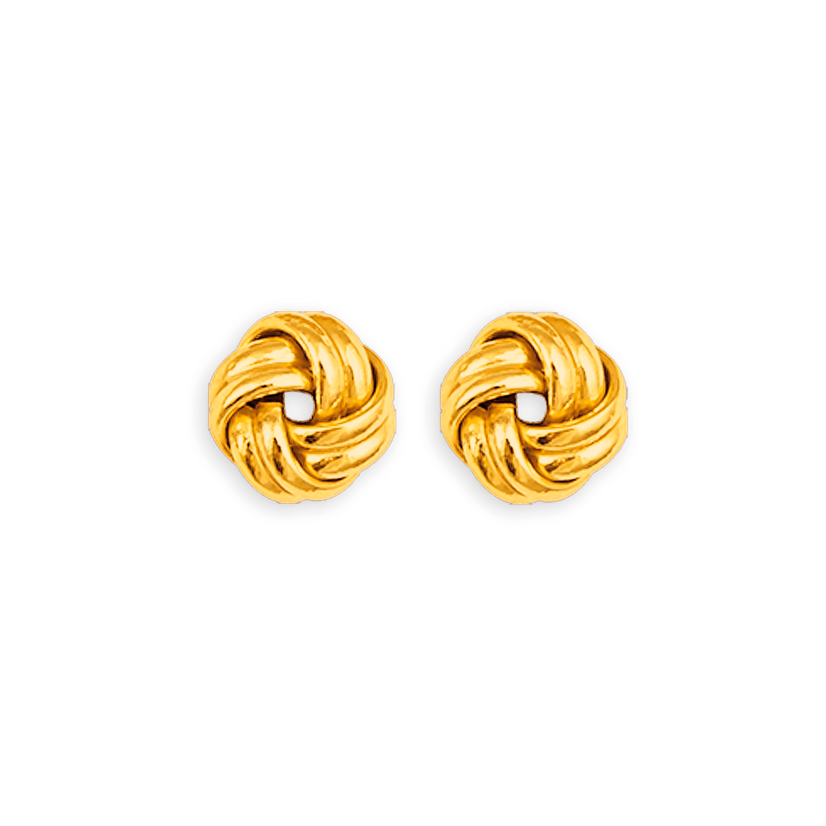 Boucles D'oreilles Or 375 Nœud Fantaisie 8.5mm