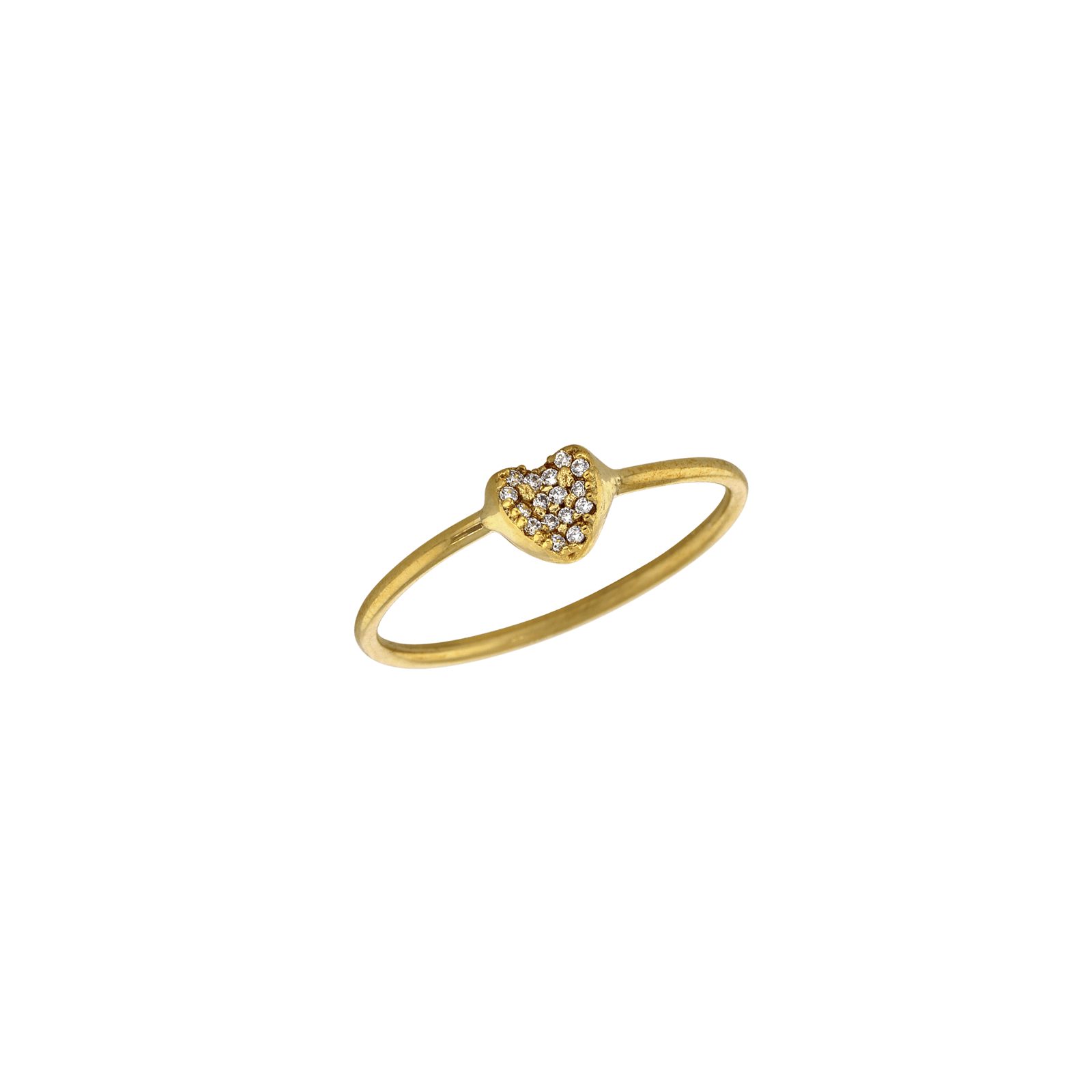 Bague Pavé Coeur Oxyde de Zirconium