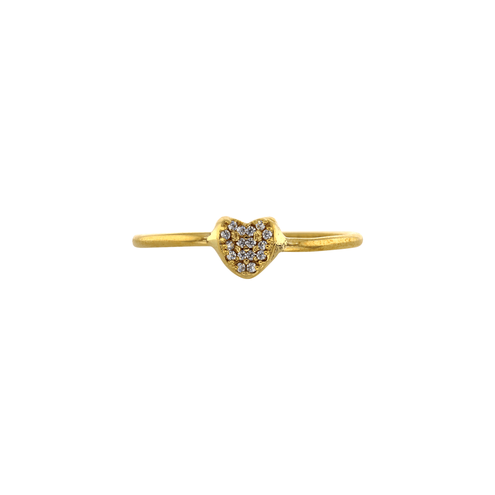 Bague Pavé Coeur Oxyde de Zirconium