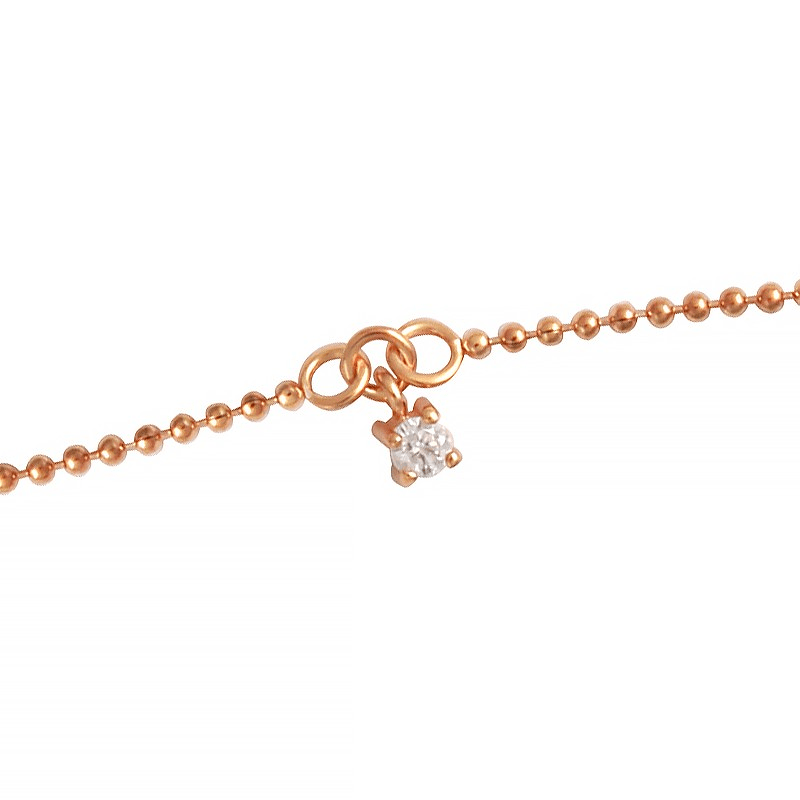 Chaîne Cheville Plaqué Or 1.5mm 23 à 25cm Zirconium 3mm
