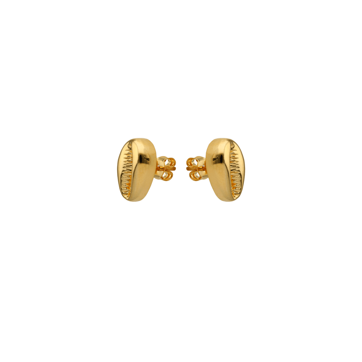 Boucles D'oreilles Plaqué Or Cauri 9*15mm