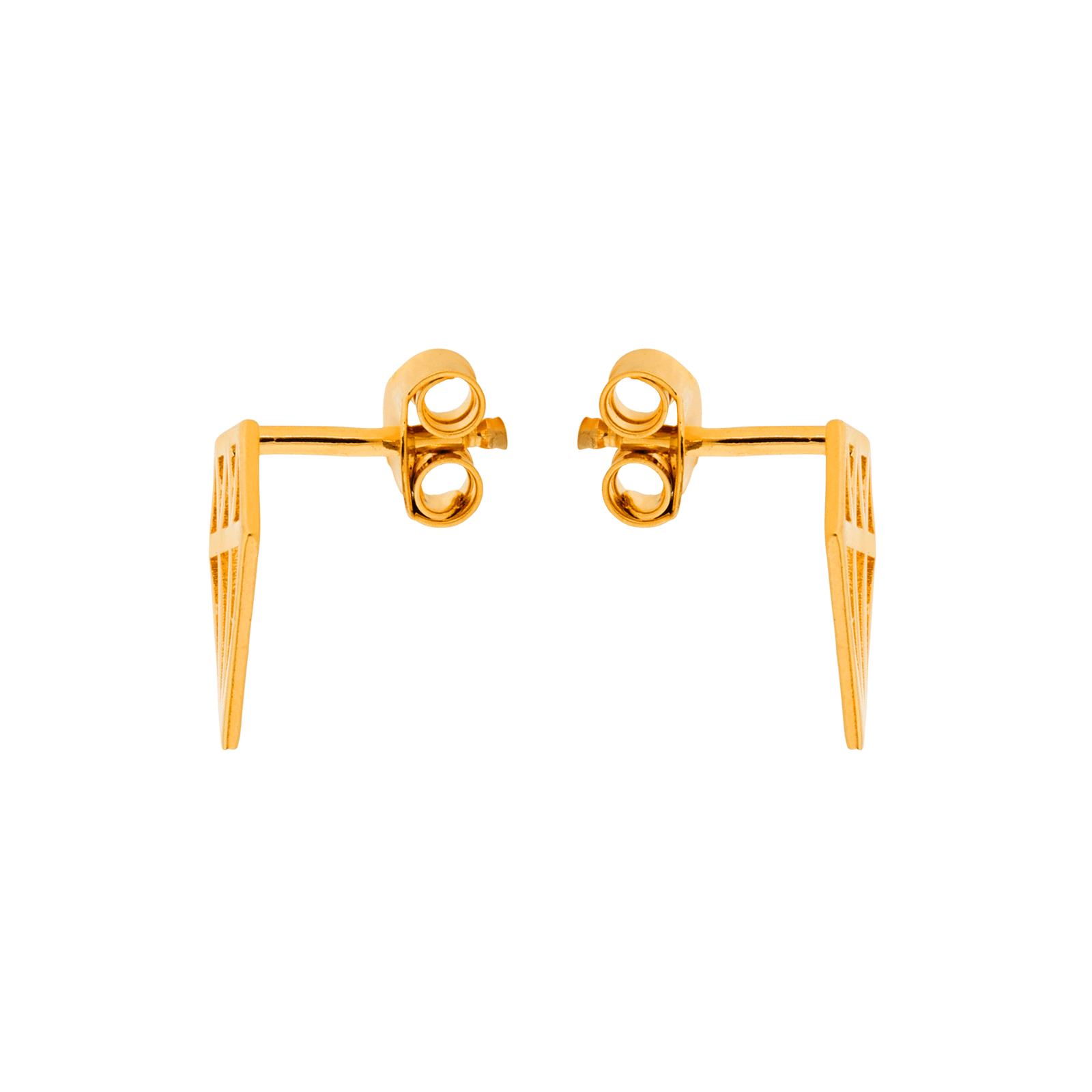 Boucles D'oreilles Forme Diamant 10*13mm Plaqué Or