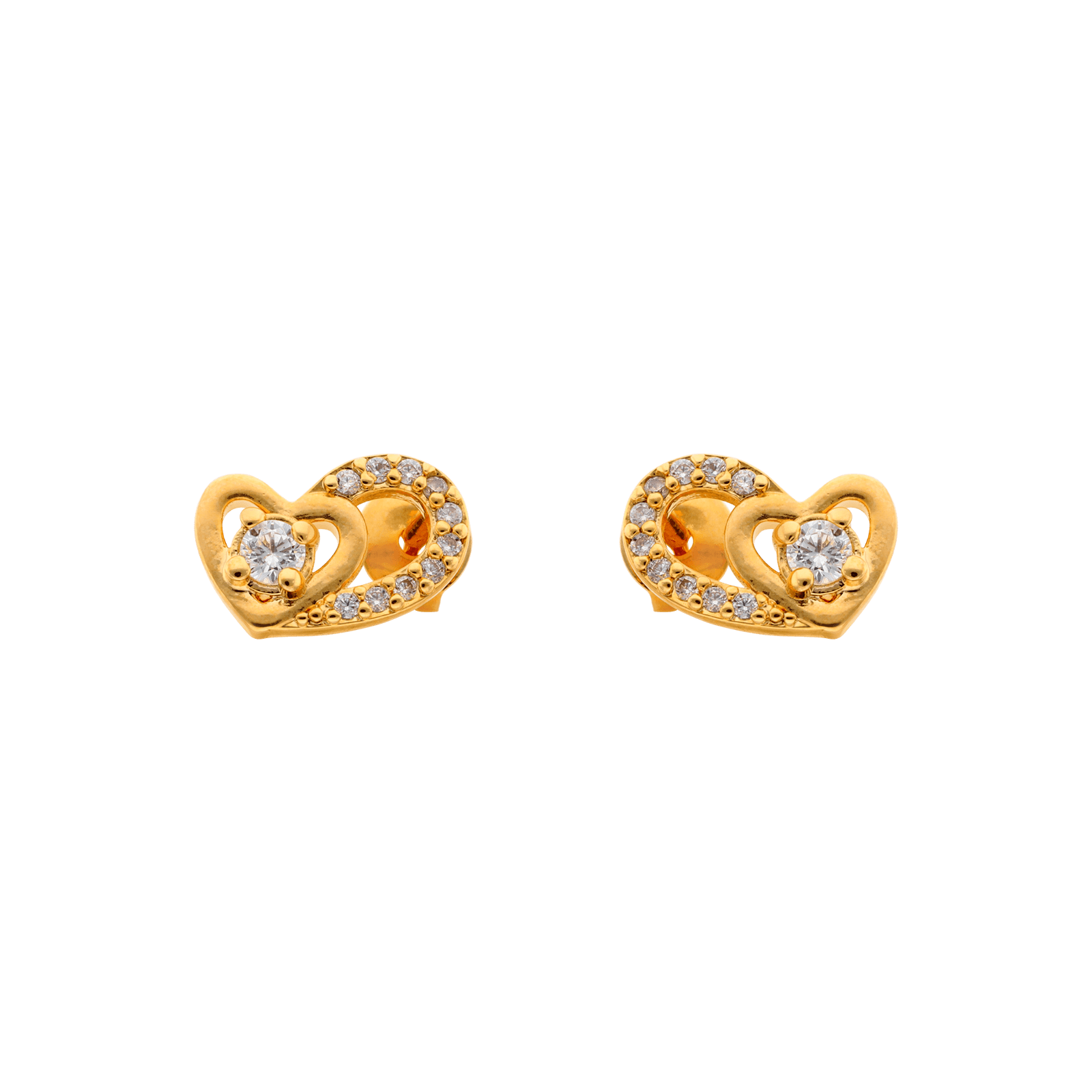Boucles d'Oreilles pour coeurs Oxyde de Zirconium
