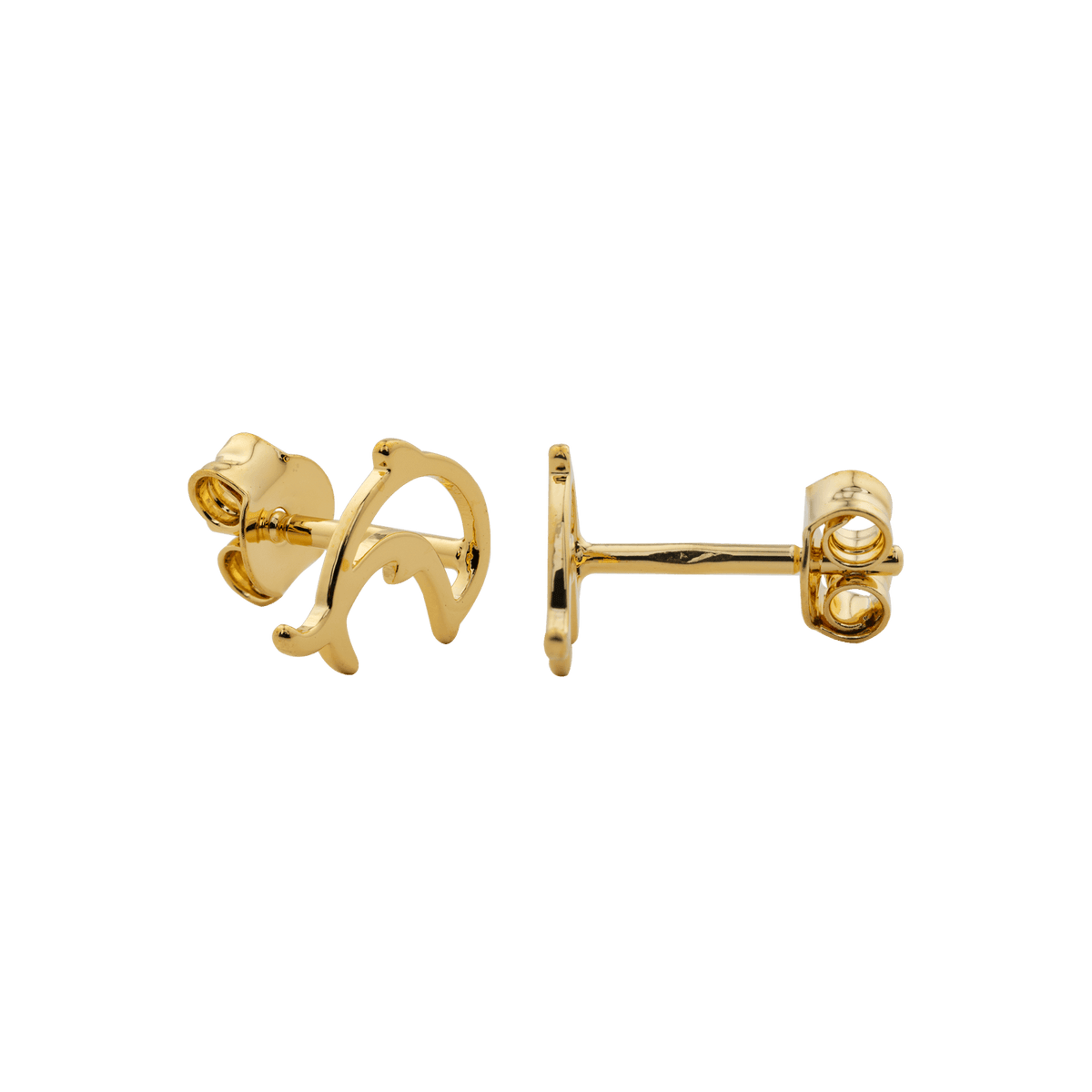 Boucles D'oreilles Plaqué Or Dauphin 7*10mm