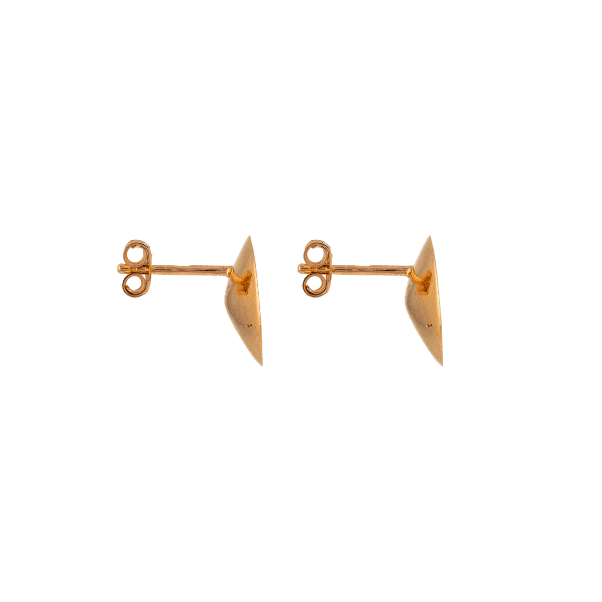 Boucles D'oreilles Plaqué Or Batée 12mm