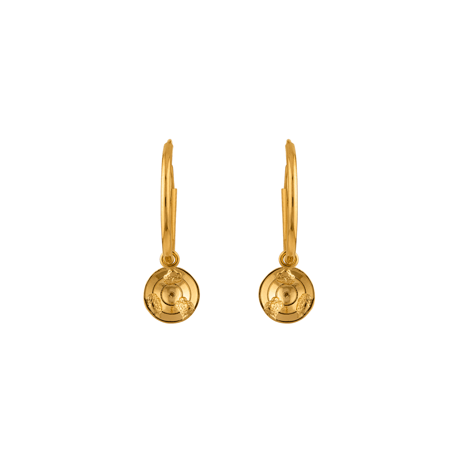 créoles plaqué or 20mm batée 9mm