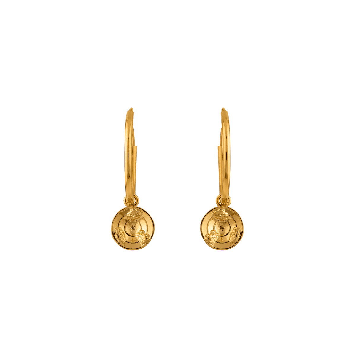 Créoles Plaqué Or 20mm Tube 1.5mm Batée 9mm