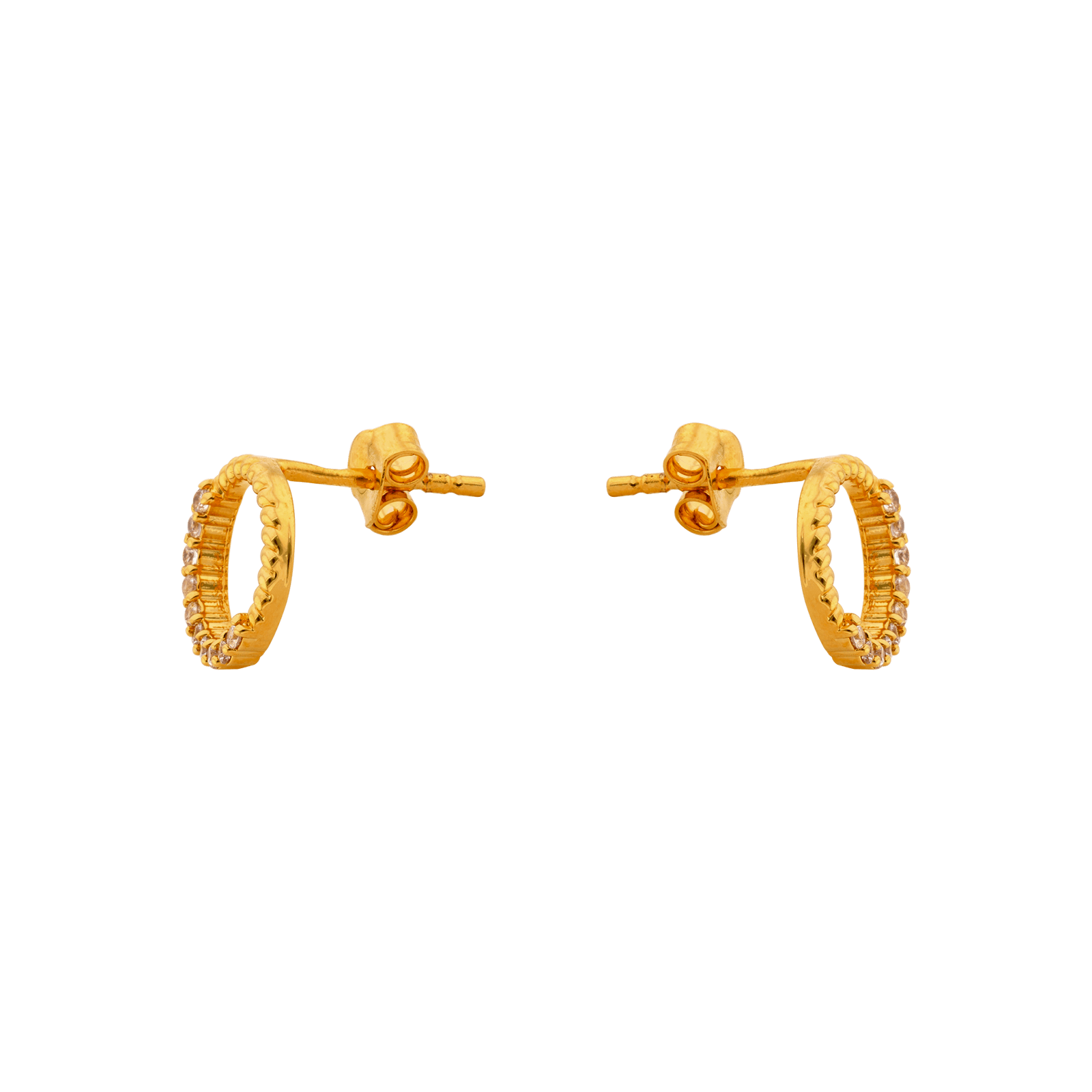 boucle d'oreille plaque or cercle ajouré