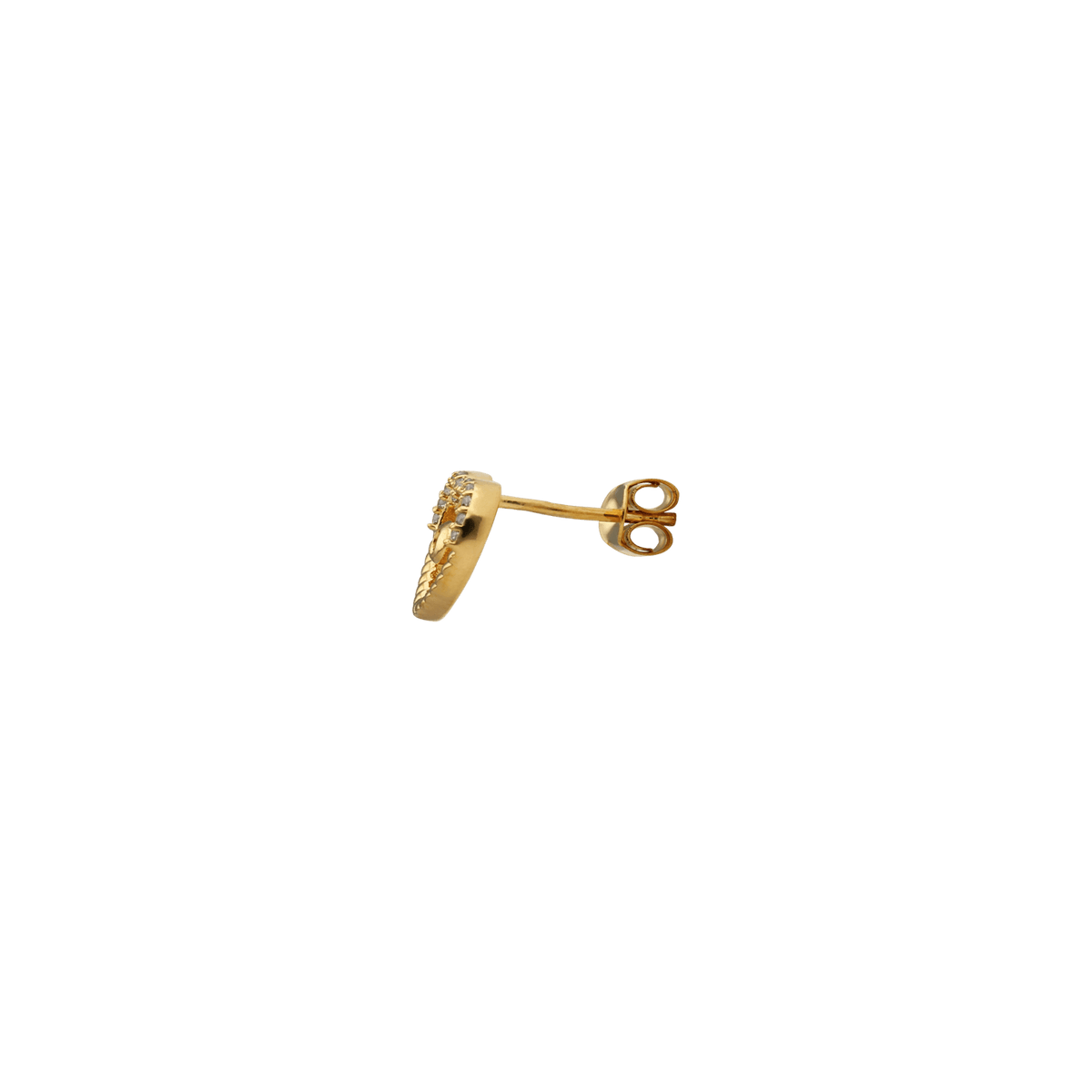 Boucles D'oreilles Plaqué Or Cœur Zirconium 11mm
