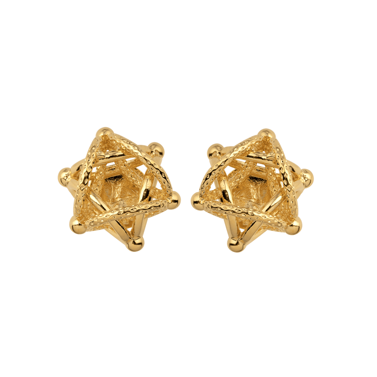 Boucles D'oreilles Plaqué Or Cyclone 12mm