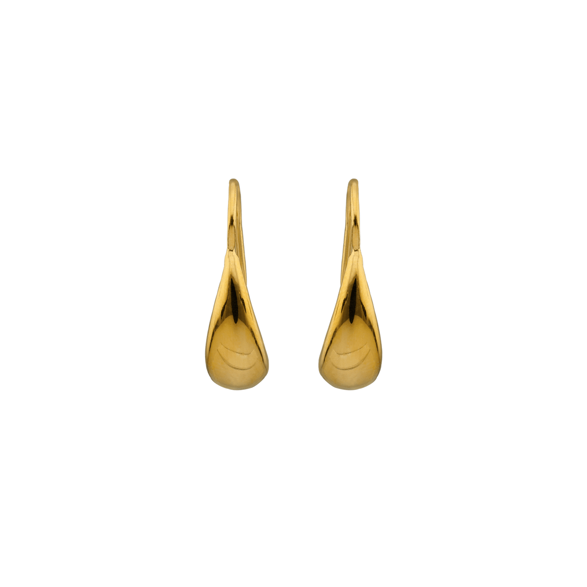 Boucles D'oreilles Plaqué Or Goutte 6*15mm Pendant 23mm