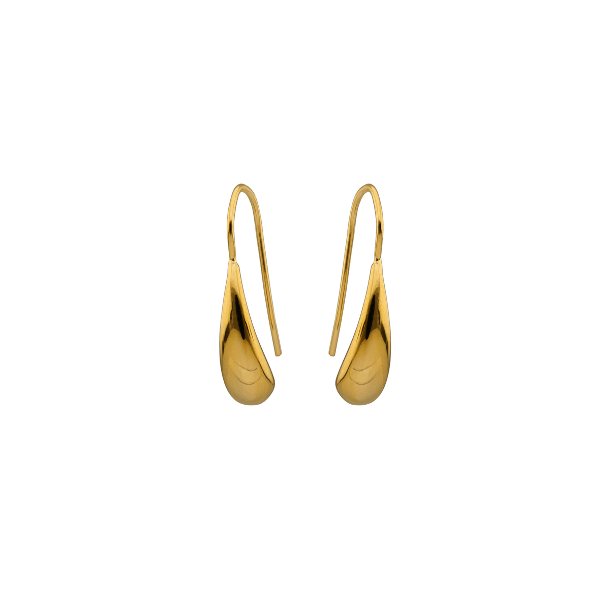 Boucles D'oreilles Plaqué Or Goutte 6*15mm Pendant 23mm
