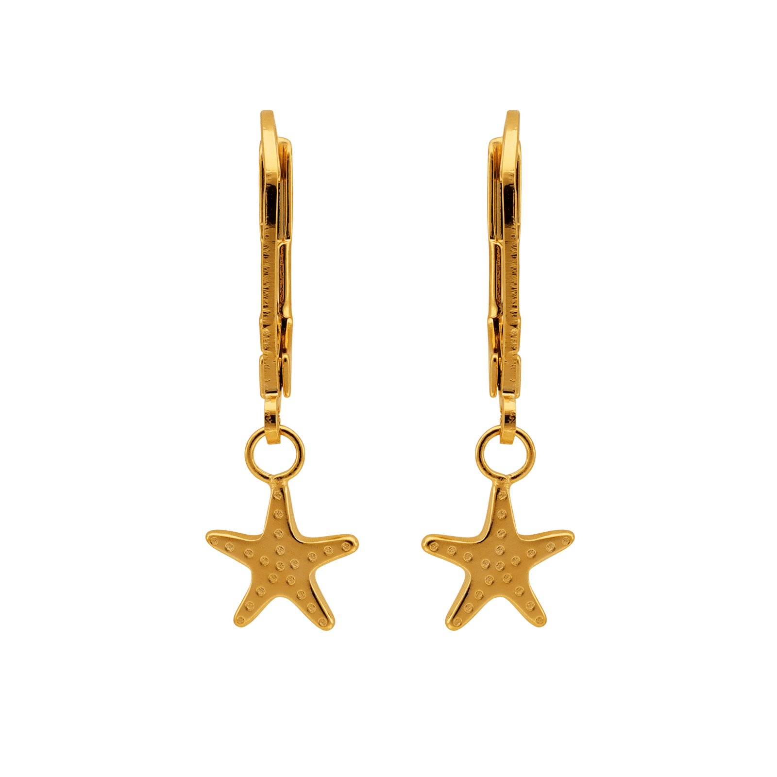 Boucles d'Oreilles Plaqué or Enfant Dormeuse étoile de mer