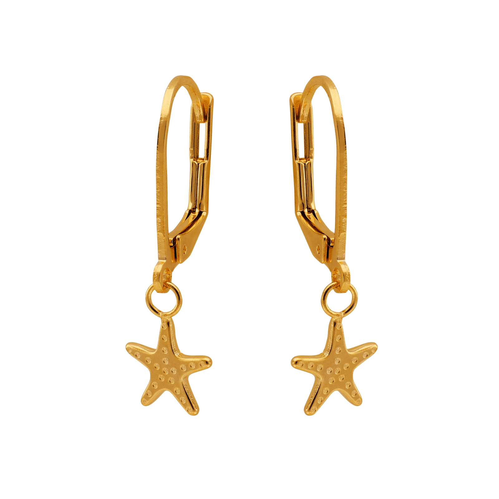 Boucles d'Oreilles Plaqué or Enfant Dormeuse étoile de mer