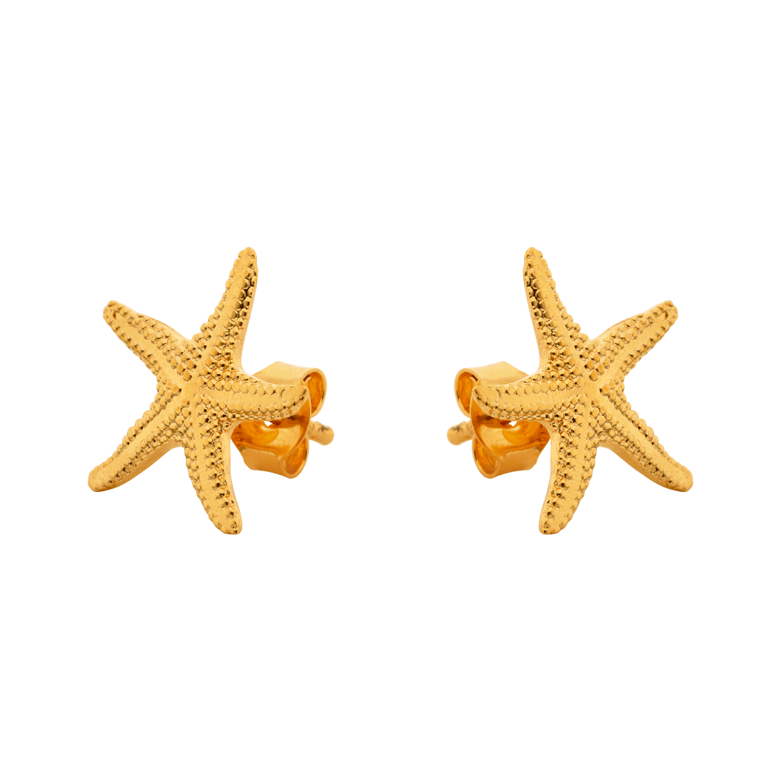 boucle d'oreille Plaque Or étoile de mer