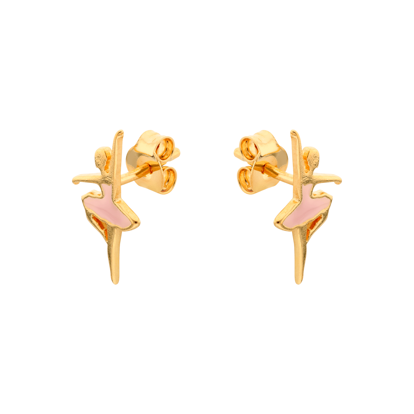 Boucles d'Oreilles Plaqué or Enfant danseuse Émaillé